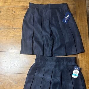 IZOD Navy Pleated Skirt Set of 2, Size 16
